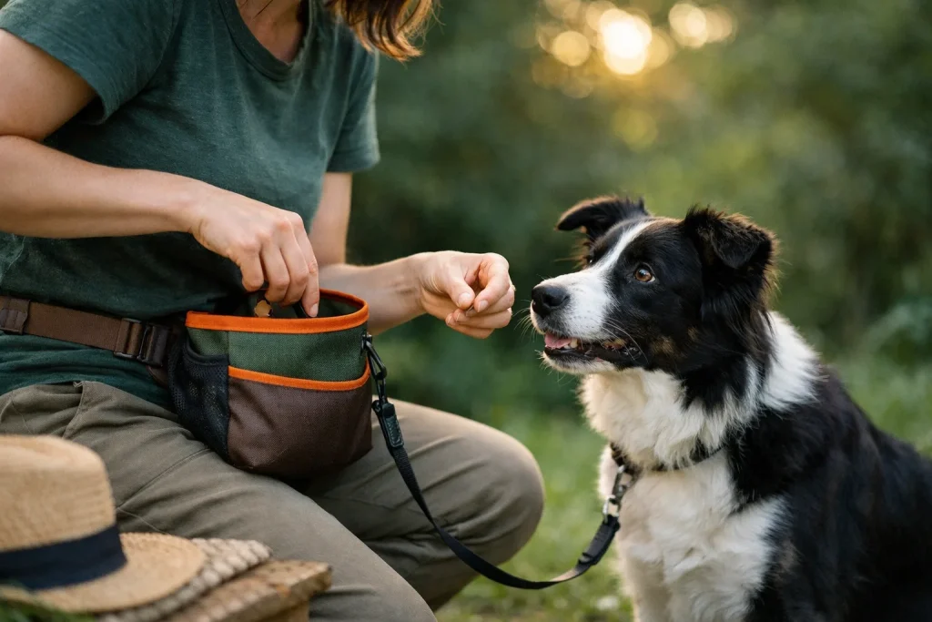 Utiliser efficacement une pochette à friandises pour l&rsquo;entraînement de votre chien