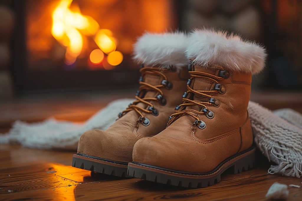 Des pieds bien au chaud avec des bottines fourrées en hiver