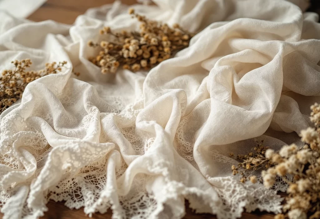 Dentelle, mousseline et lin lavé : matières nobles pour une allure bohème sans faux pas