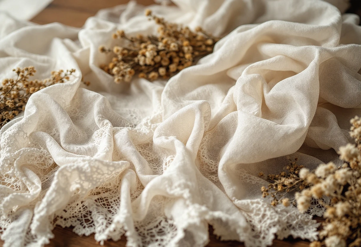 Dentelle, mousseline et lin lavé : matières nobles pour une allure bohème sans faux pas