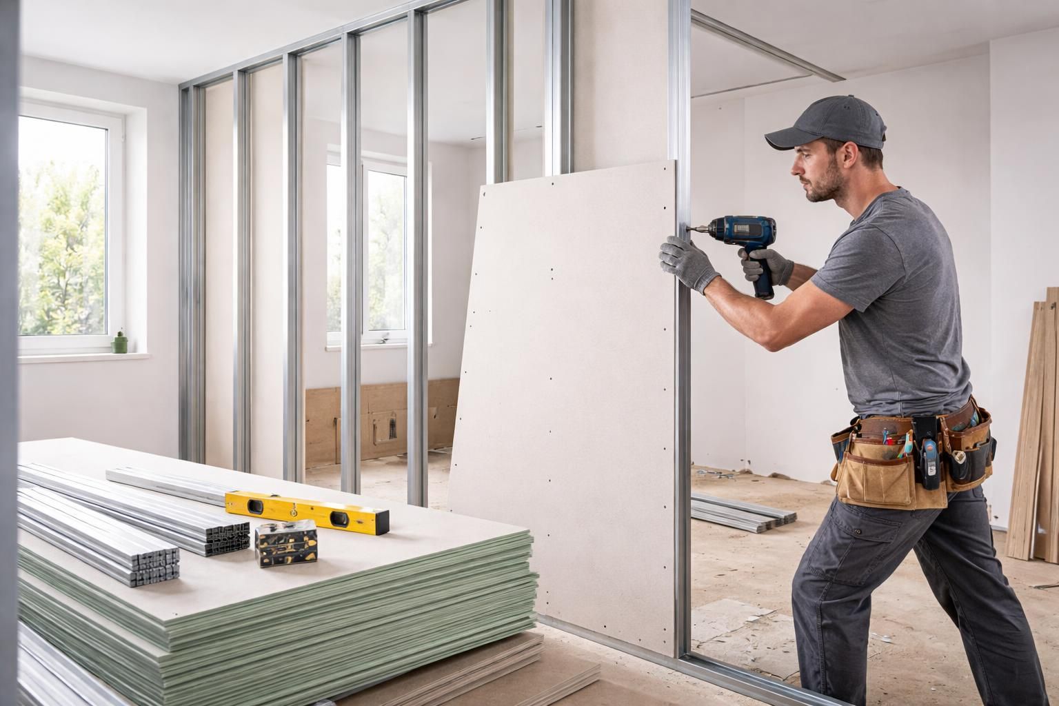 Monter une cloison en placo BA13 Placo Saint-Gobain : tutoriel détaillé