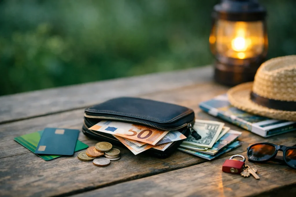 Argent en voyage : cartes, espèces et arnaques classiques