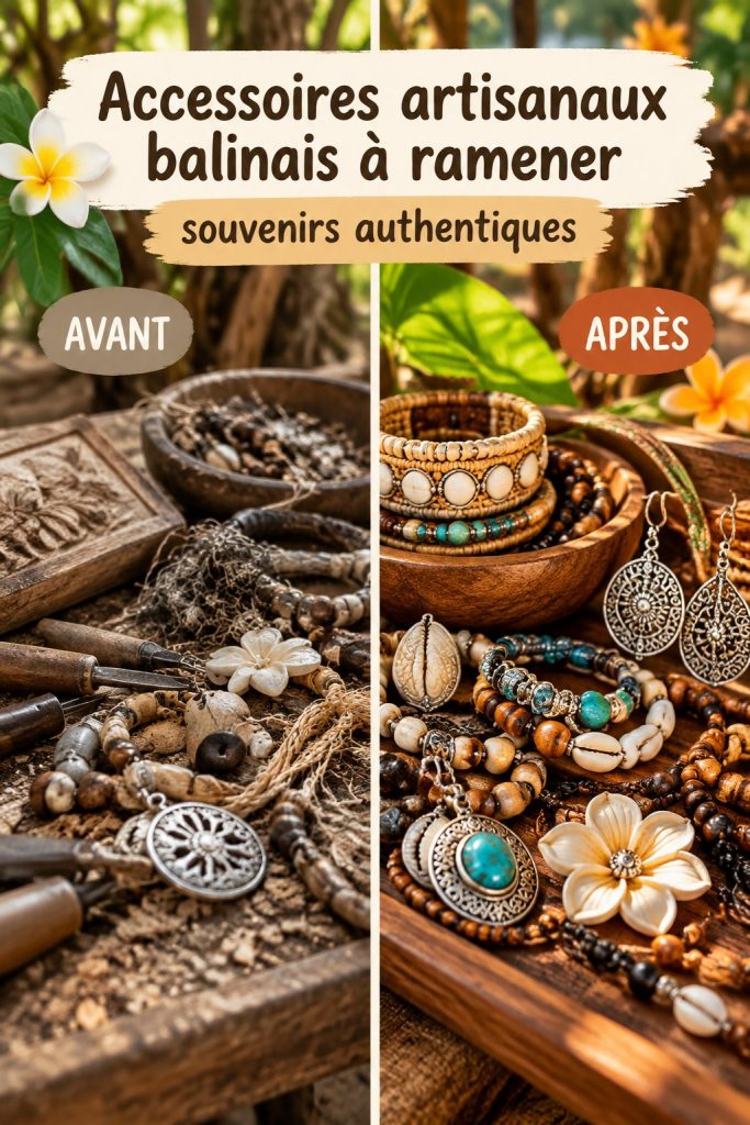 Accessoires artisanaux de Bali à ramener