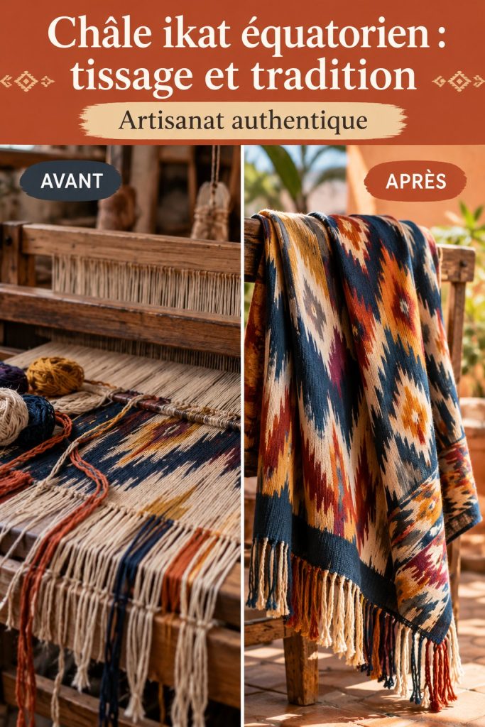 Châle ikat équatorien : tissage et tradition
