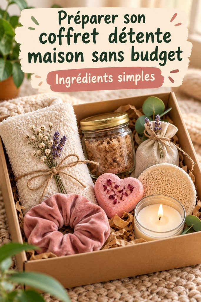Coffret détente fait maison avec des éléments balinais