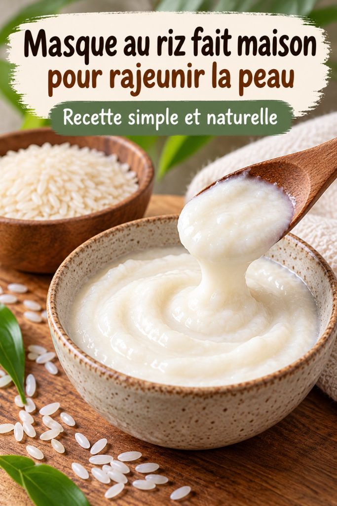 Masque au riz fait maison pour rajeunir la peau